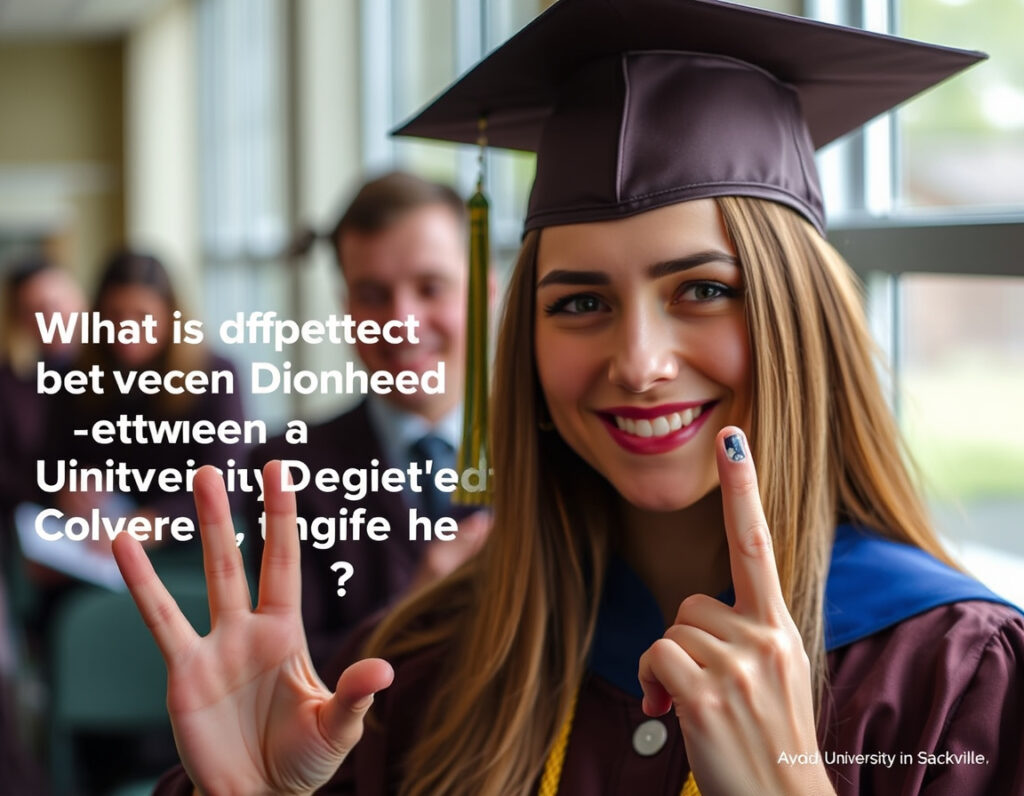 What's the Difference Between a University Degree and a College Diploma? — University, Sackville